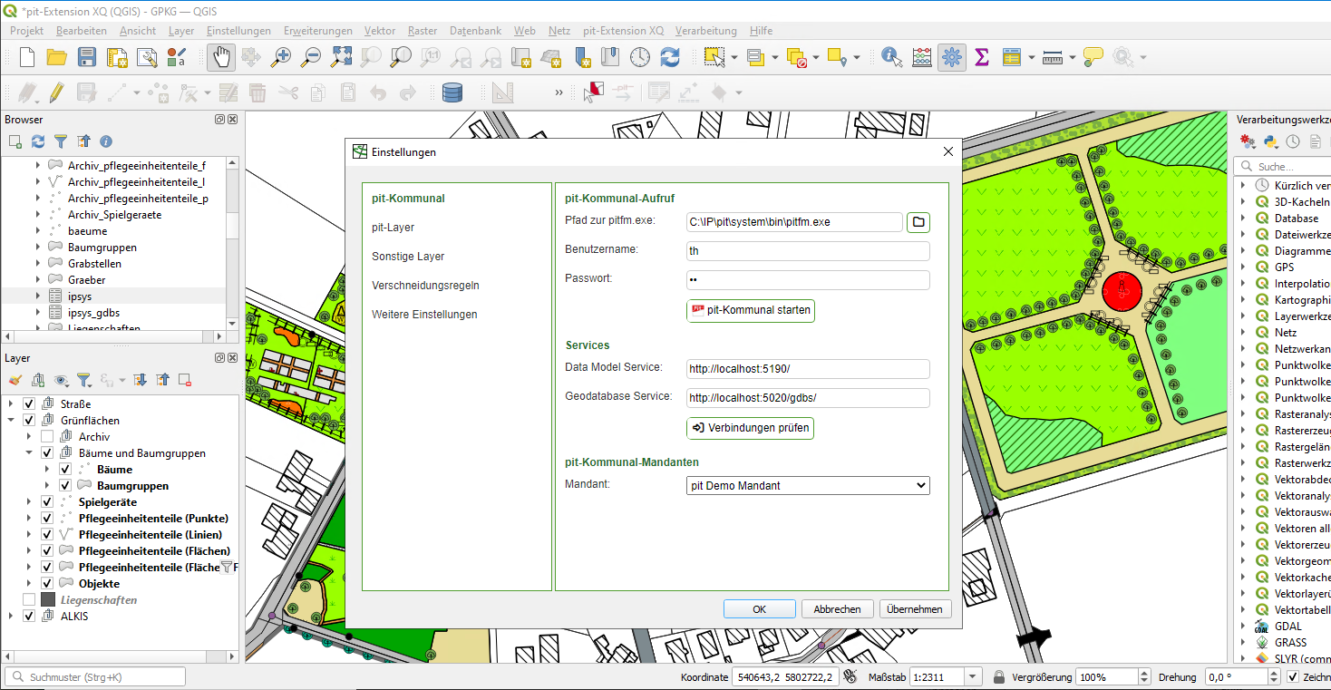 pit-Kommunal: Arbeiten mit der pit-Extension XQ (QGIS) - online - 16.-17.06.2026