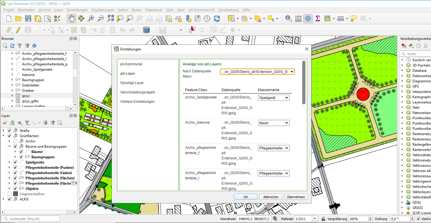 pit-Kommunal: Arbeiten mit der pit-Extension XQ (QGIS) - online - 16.-17.06.2026